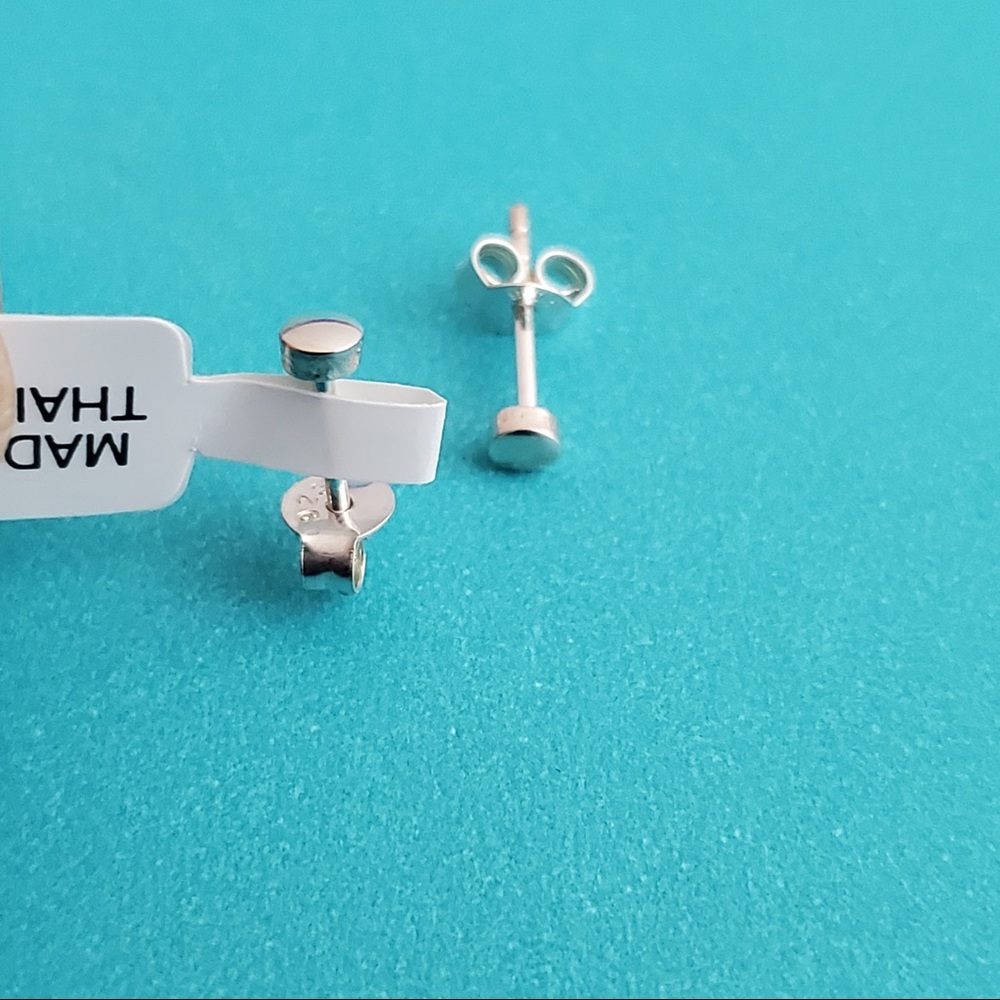 925 Sterling Silver Pin Head Stud Earrings